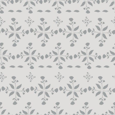 Picture of Leaves and round sprigs in Grey - 1032901-02